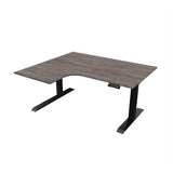 Radial Sit Stand Desk Left Handed