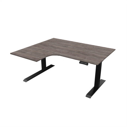 Radial Sit Stand Desk Left Handed
