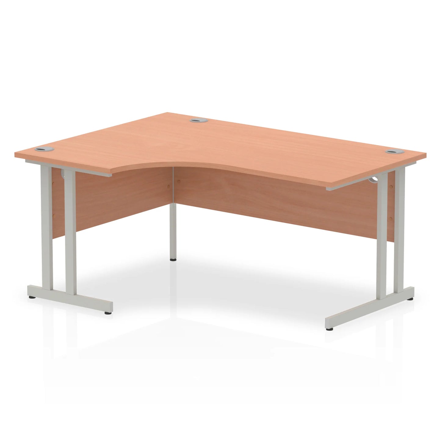 1600mm Left Crescent Desk Cantilever Leg