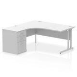 1600mm Cantilever Left Crescent Desk Workstation