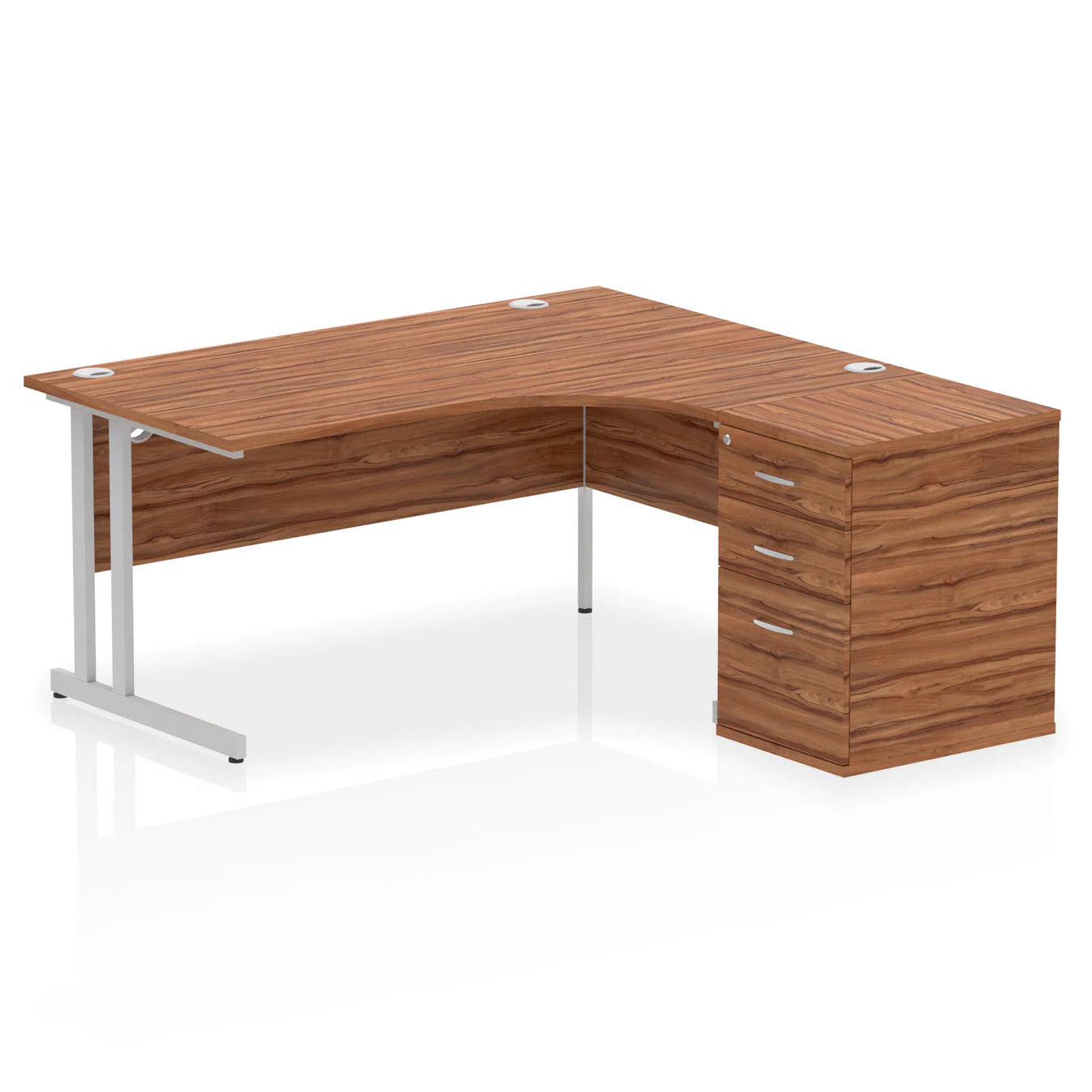 1600mm Cantilever Right Crescent Desk Workstation
