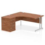 1600mm Cantilever Left Crescent Desk Workstation
