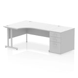 1600mm Cantilever Left Crescent Desk Workstation
