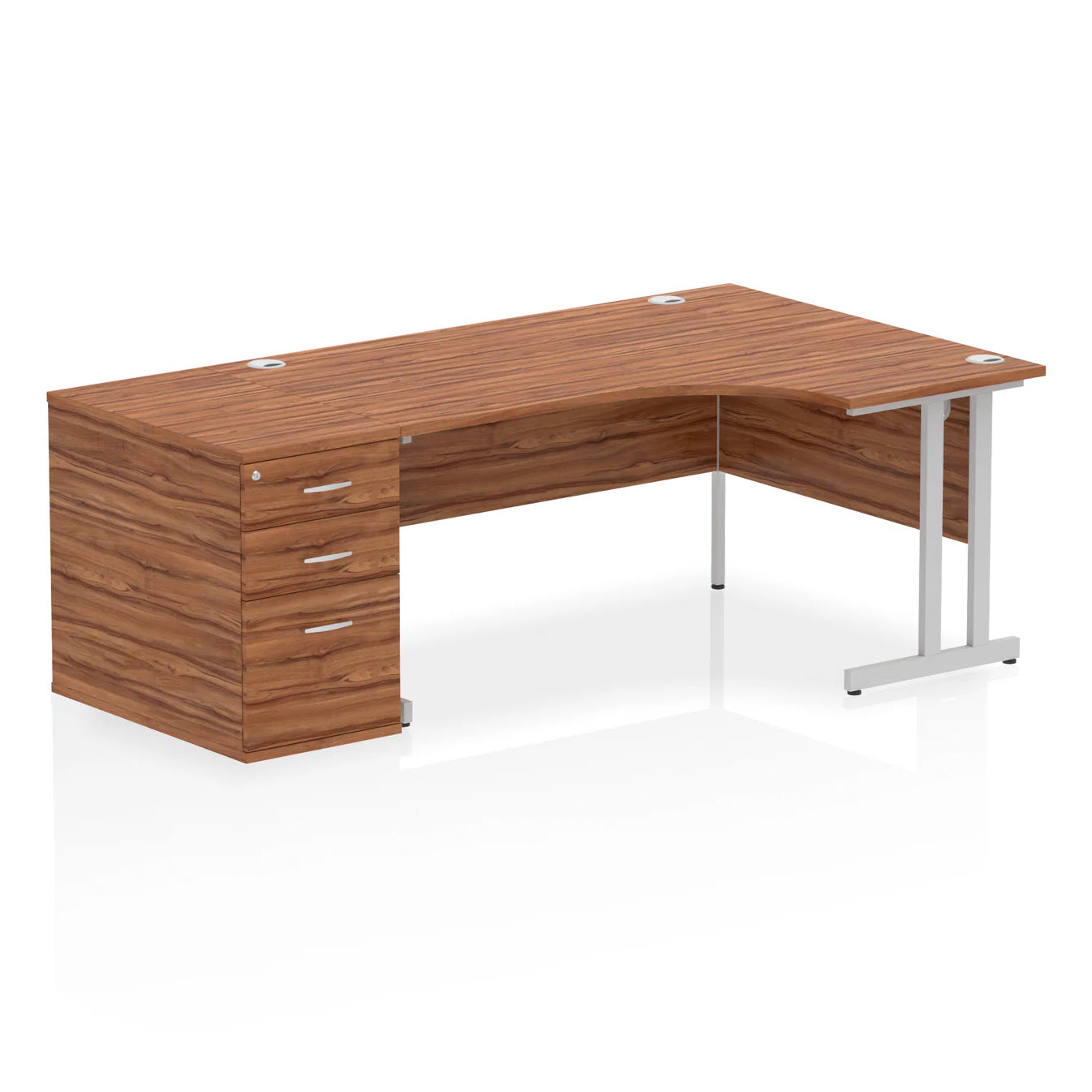 1600mm Cantilever Right Crescent Desk Workstation