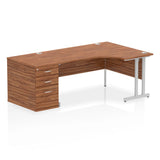 1600mm Cantilever Right Crescent Desk Workstation