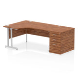 1600mm Cantilever Left Crescent Desk Workstation