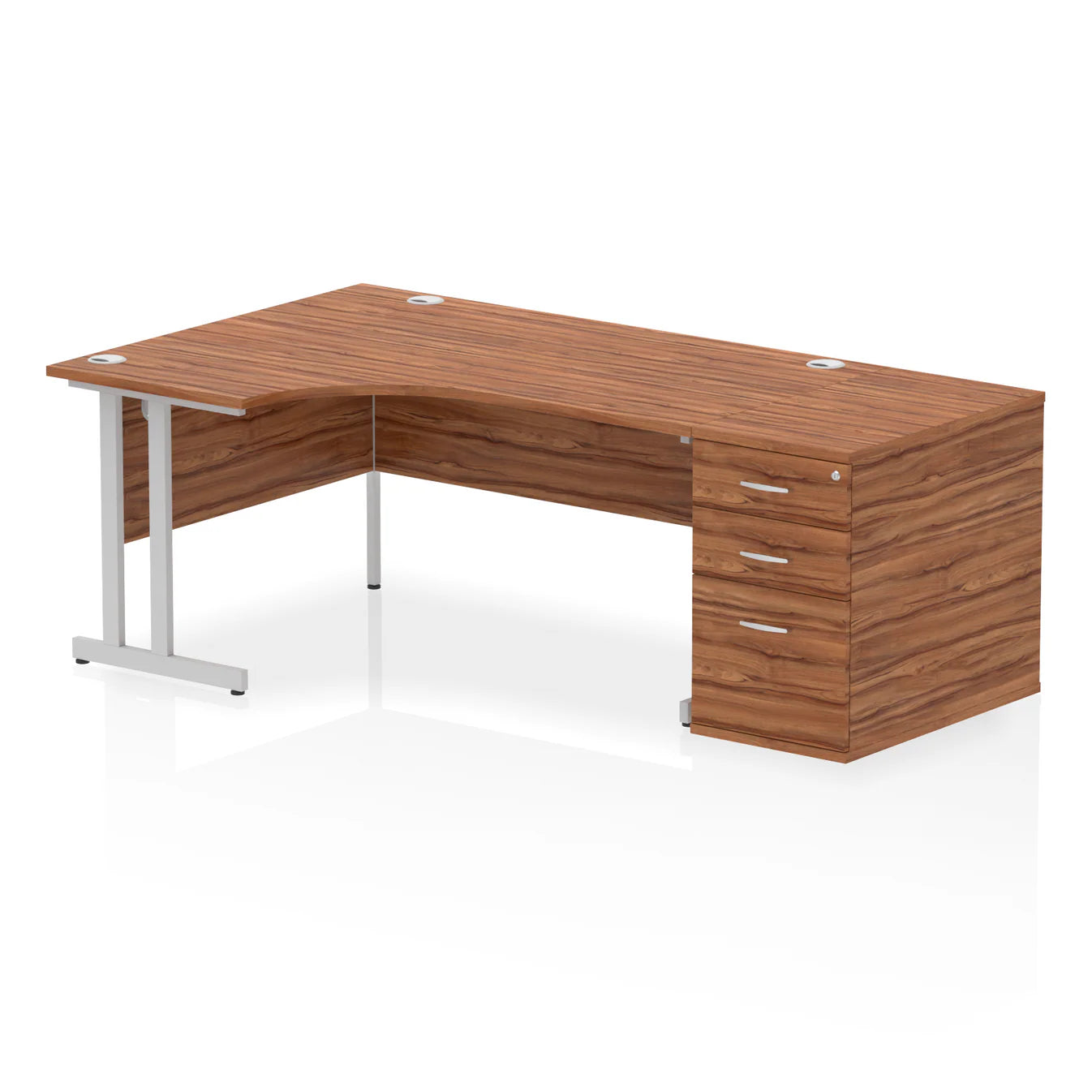 1600mm Cantilever Left Crescent Desk Workstation