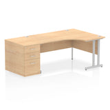 1600mm Cantilever Right Crescent Desk Workstation