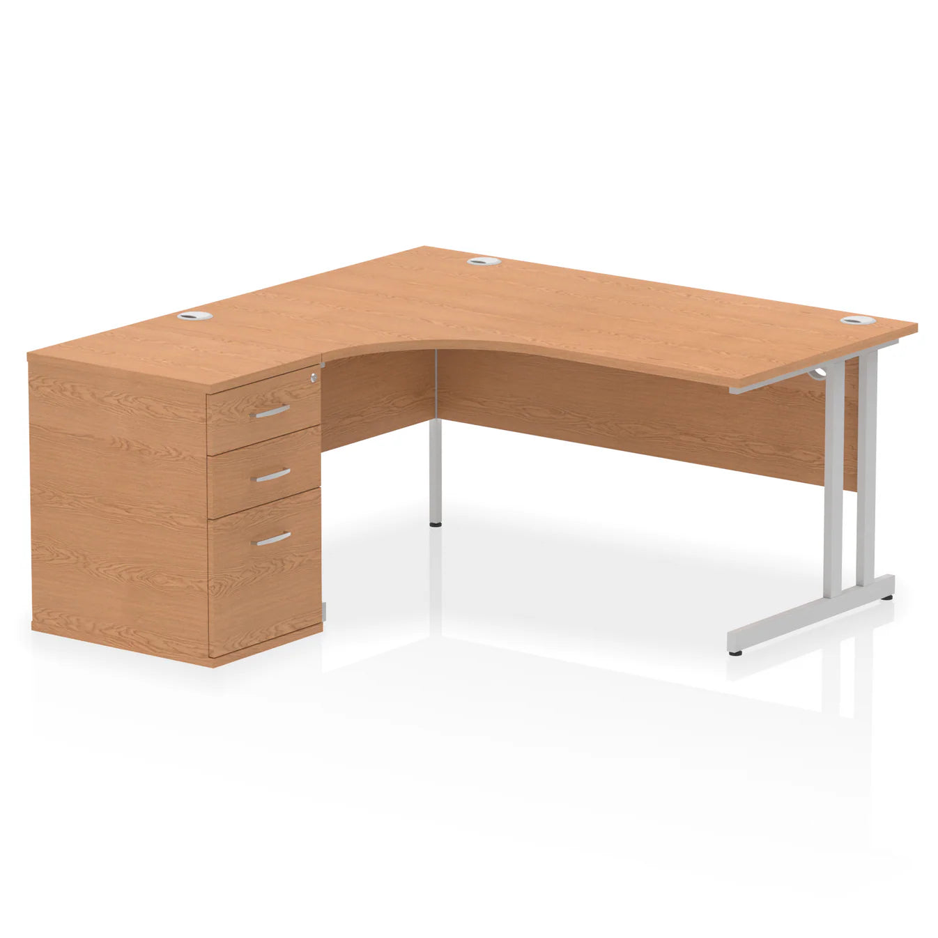 1600mm Cantilever Left Crescent Desk Workstation