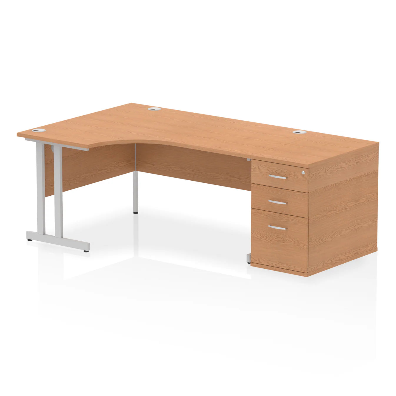1600mm Cantilever Left Crescent Desk Workstation
