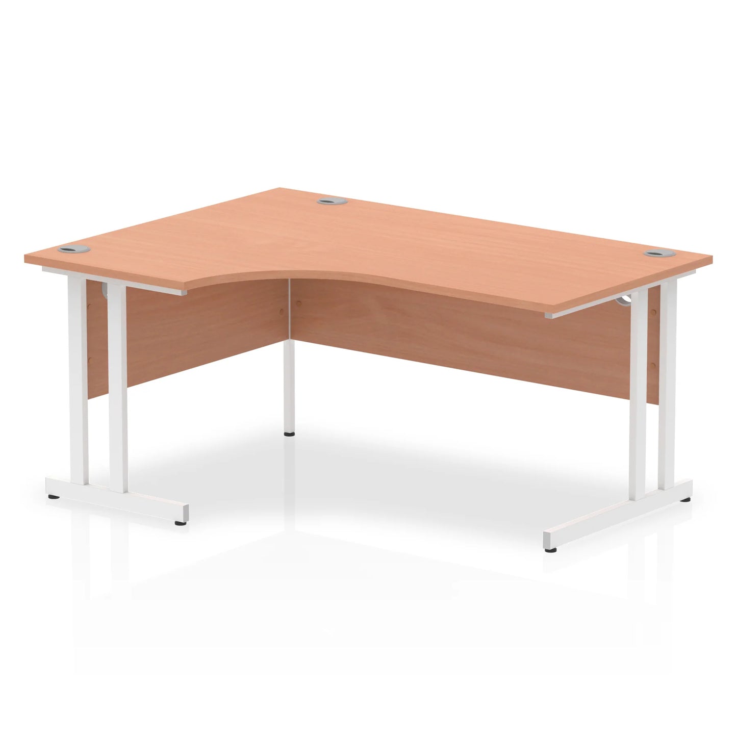 1600mm Left Crescent Desk Cantilever Leg