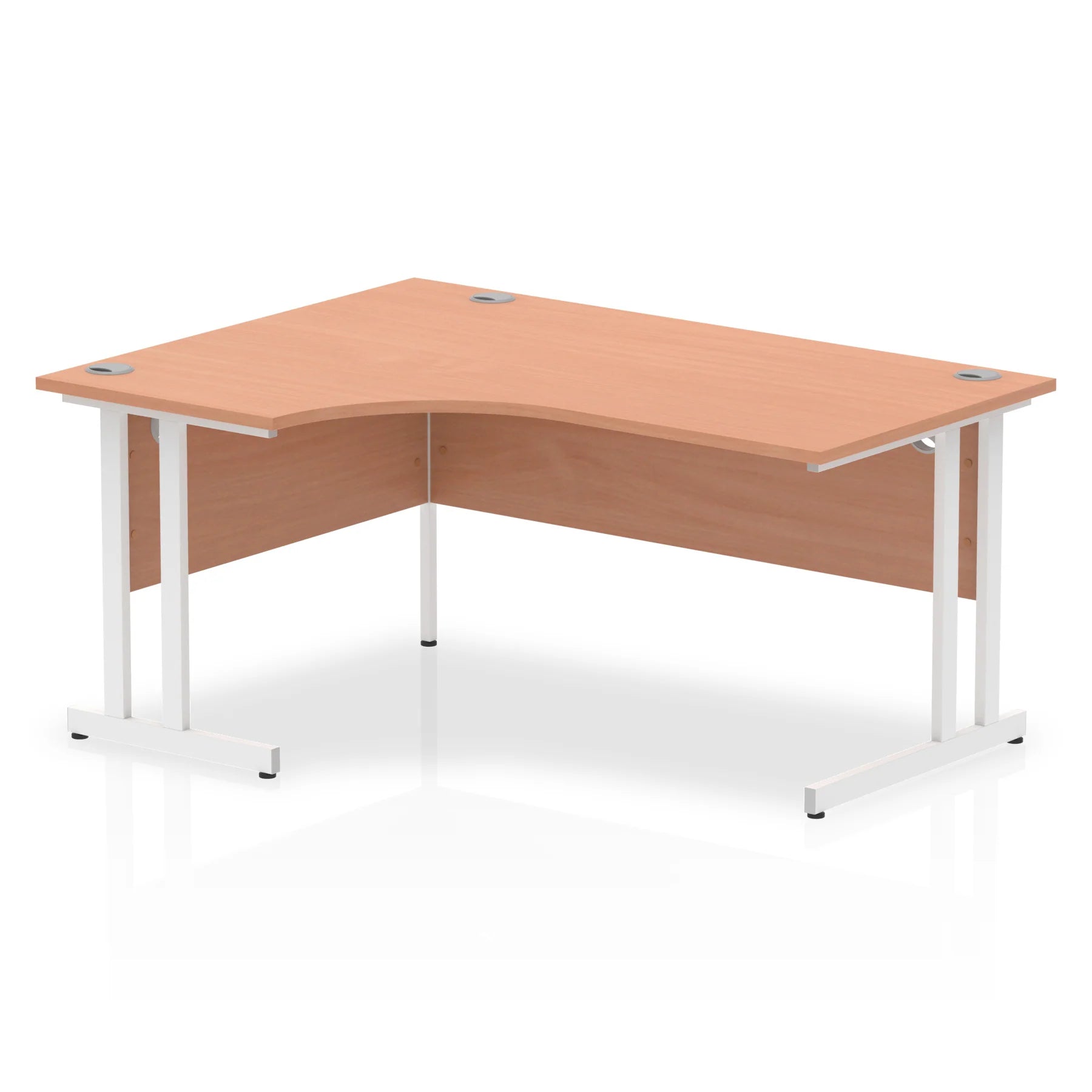 1600mm Left Crescent Desk Cantilever Leg