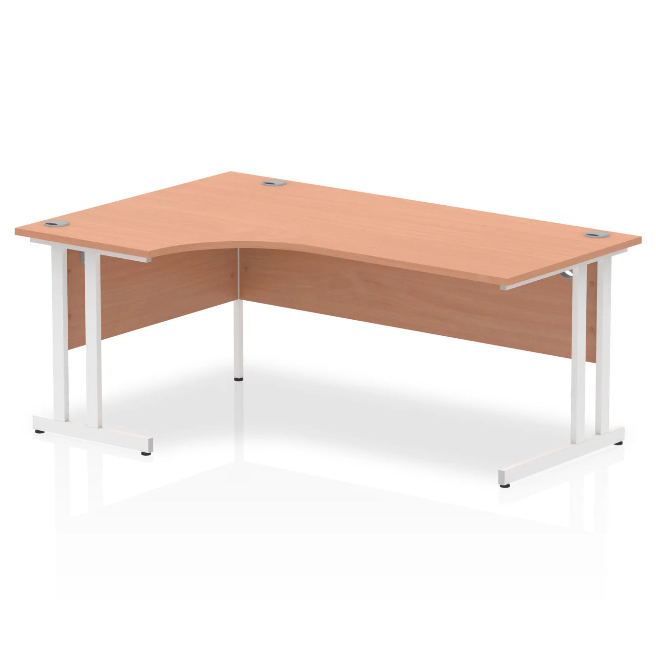 1800mm Left Crescent Desk Cantilever Leg