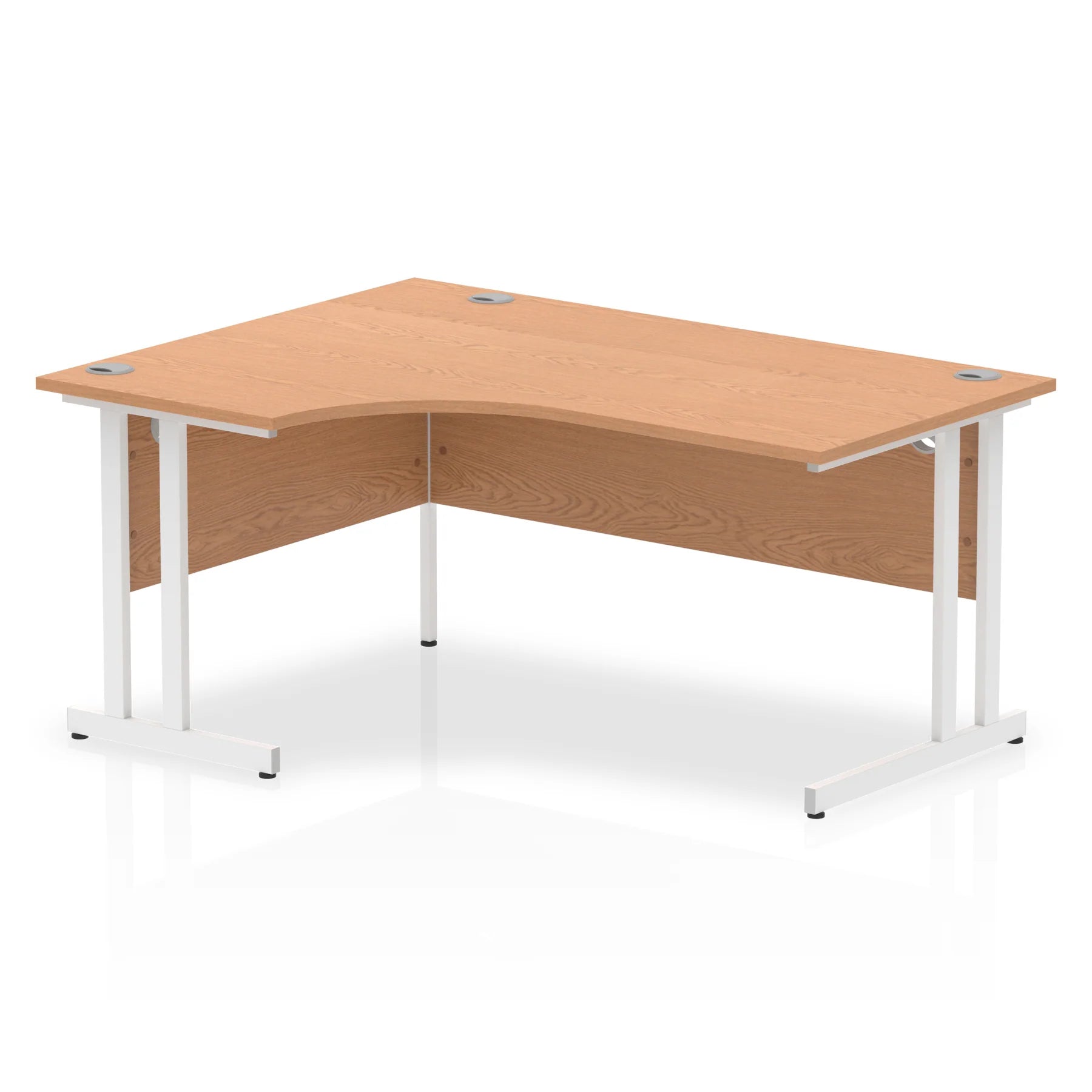 1600mm Left Crescent Desk Cantilever Leg