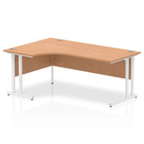 1800mm Left Crescent Desk Cantilever Leg