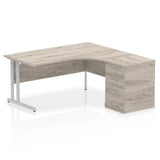 1600mm Cantilever Right Crescent Desk Workstation