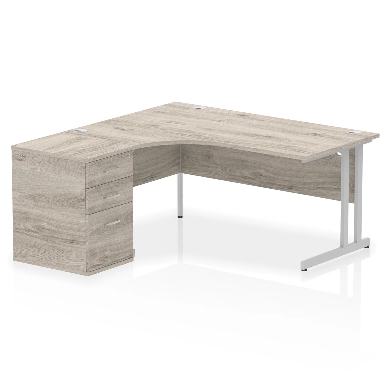 1600mm Cantilever Left Crescent Desk Workstation
