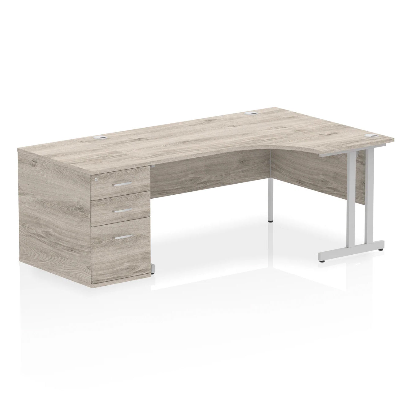 1600mm Cantilever Right Crescent Desk Workstation