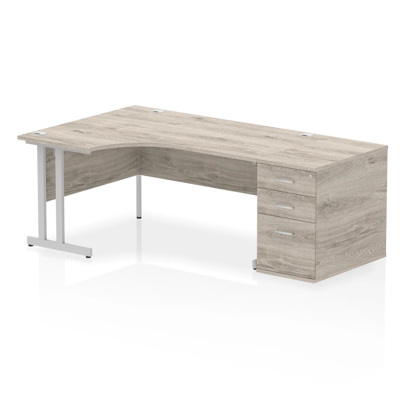 1600mm Cantilever Left Crescent Desk Workstation