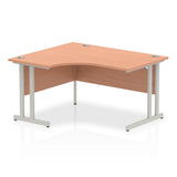 1400mm Left Crescent Desk Cantilever Leg