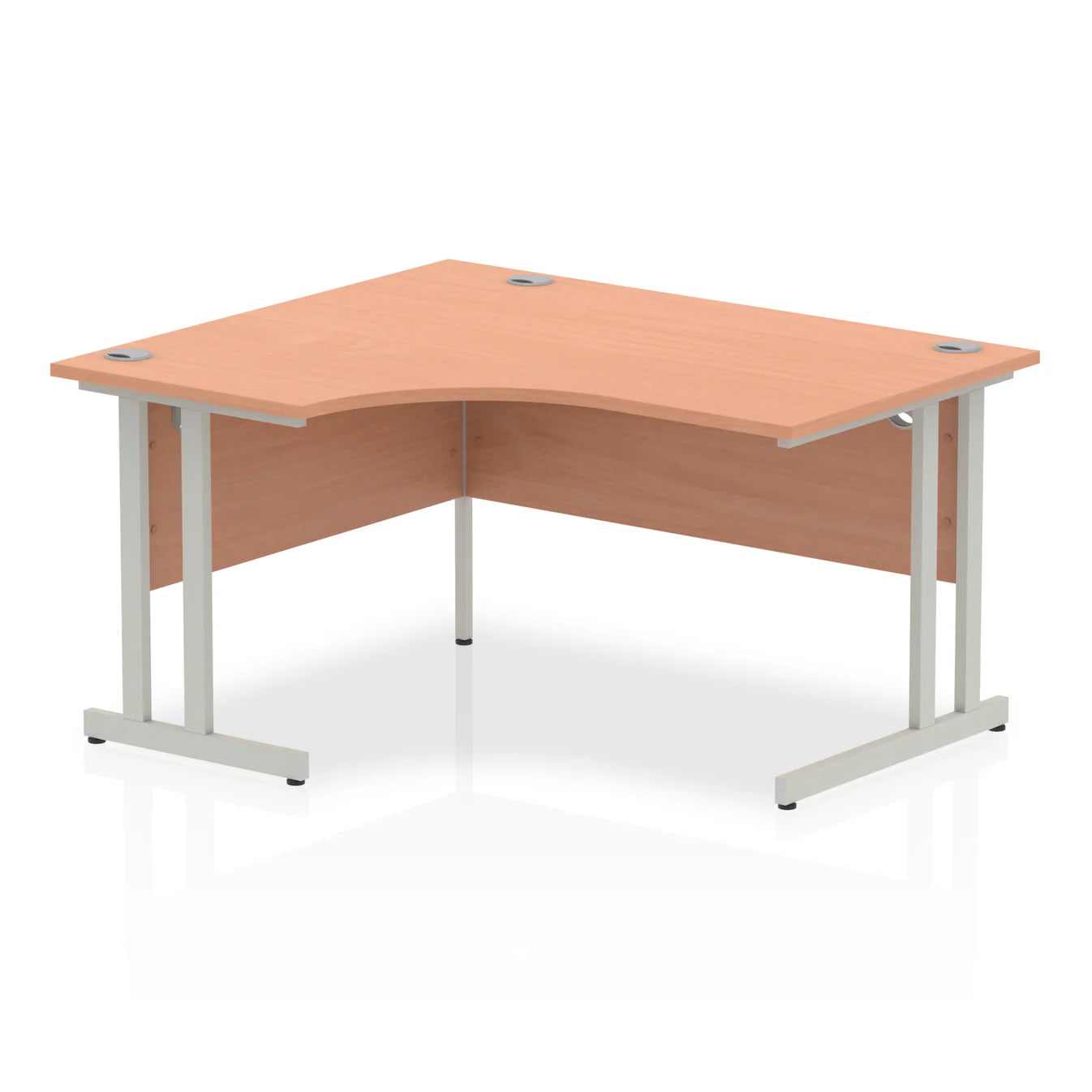 1400mm Left Crescent Desk Cantilever Leg