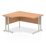 1400mm Left Crescent Desk Cantilever Leg