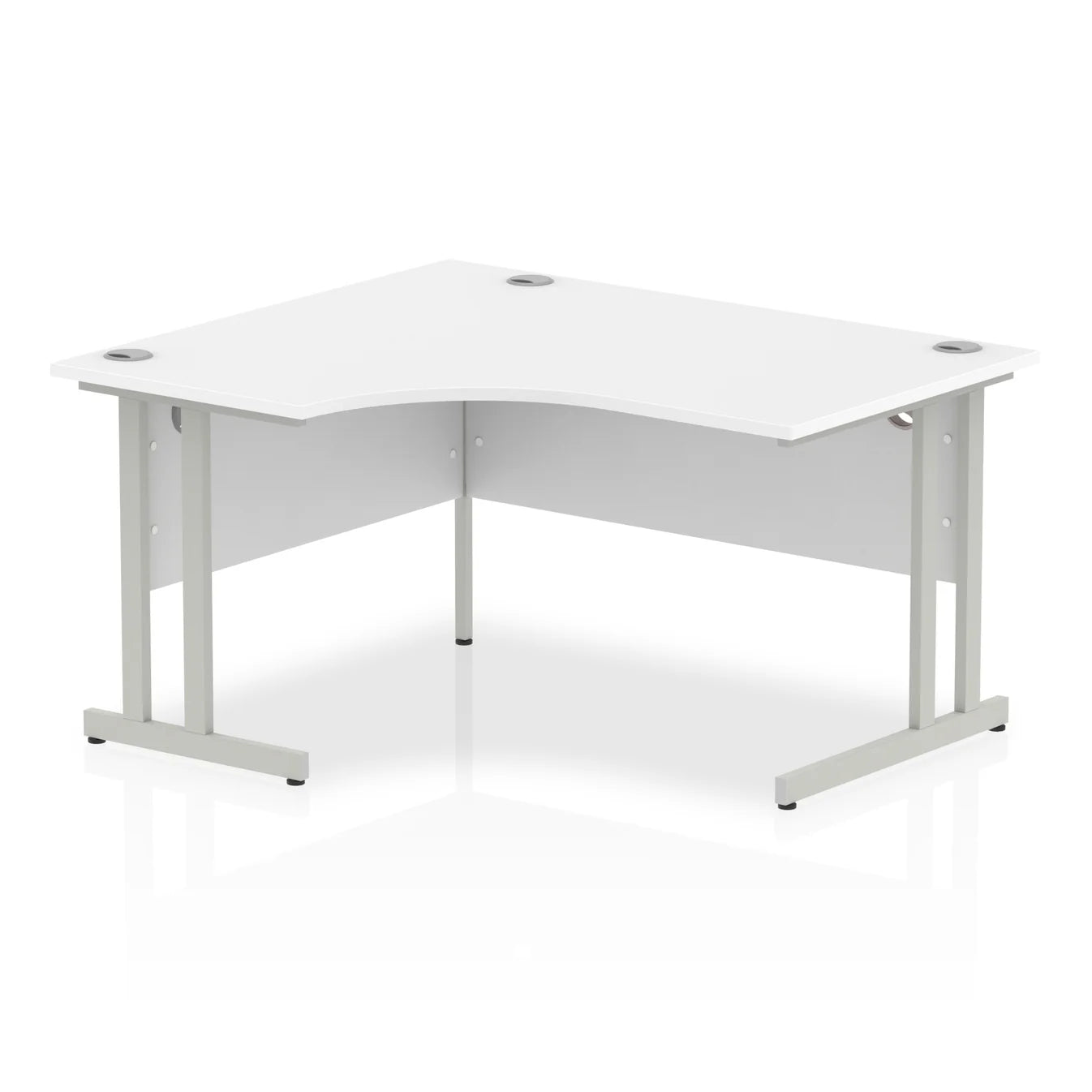 1400mm Left Crescent Desk Cantilever Leg
