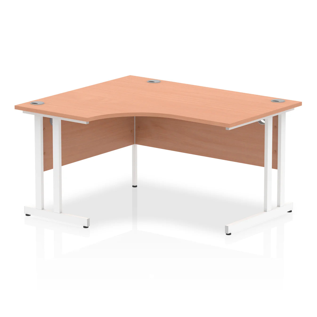 1400mm Left Crescent Desk Cantilever Leg