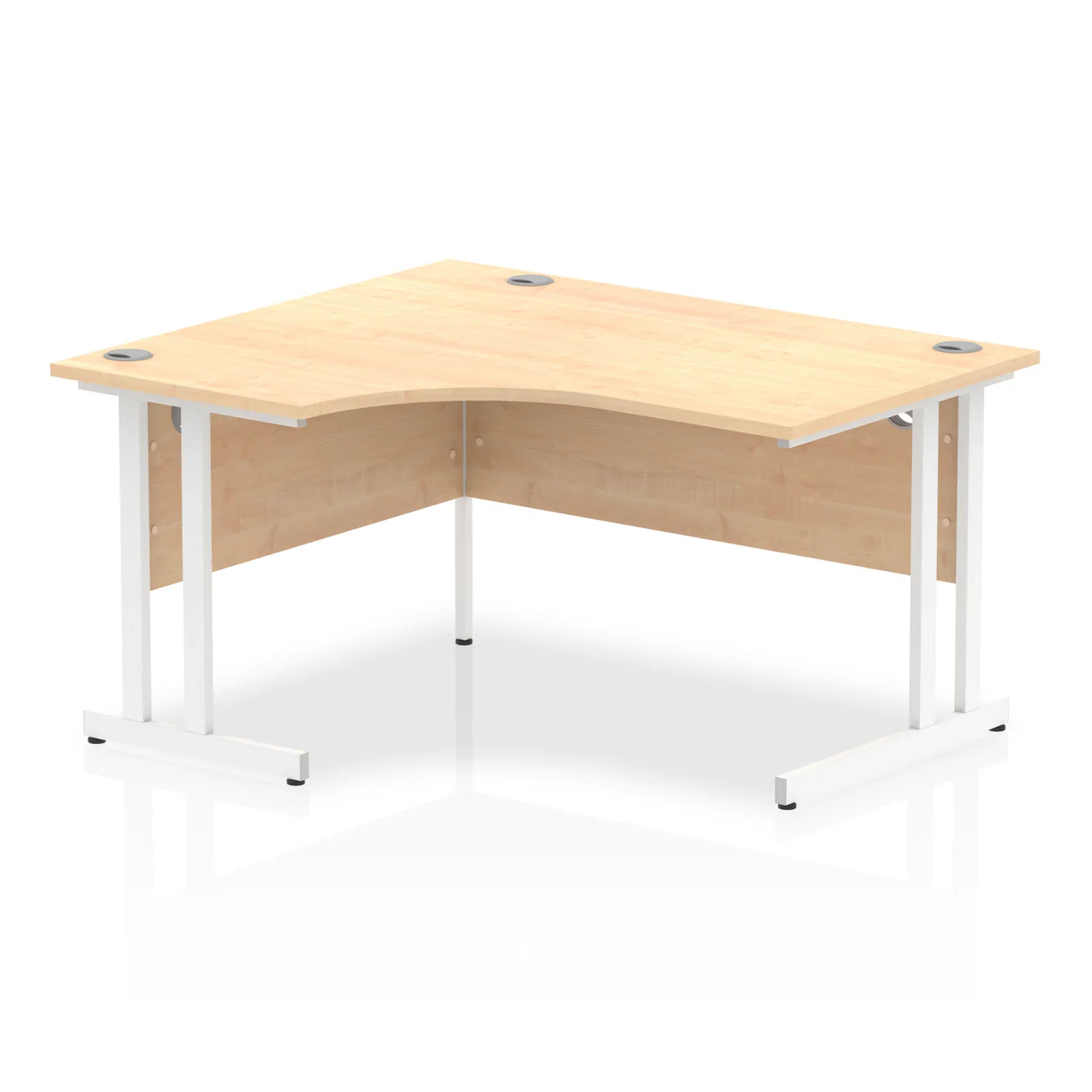 1400mm Left Crescent Desk Cantilever Leg