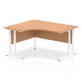 1400mm Left Crescent Desk Cantilever Leg