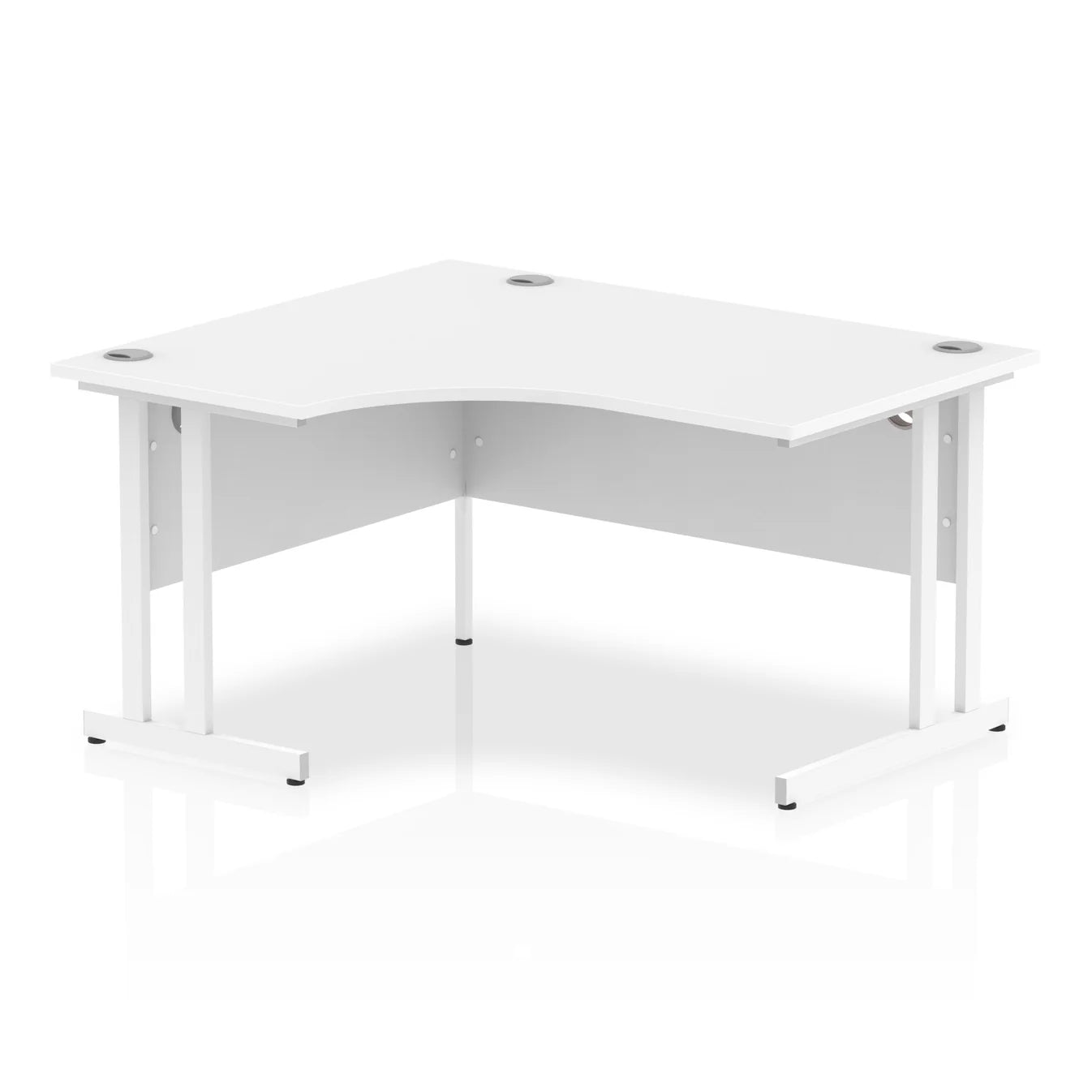 1400mm Left Crescent Desk Cantilever Leg