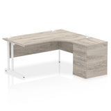 1600mm Cantilever Right Crescent Desk Workstation