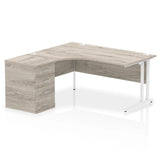 1600mm Cantilever Left Crescent Desk Workstation