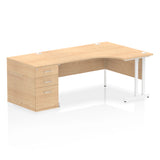 1600mm Cantilever Right Crescent Desk Workstation