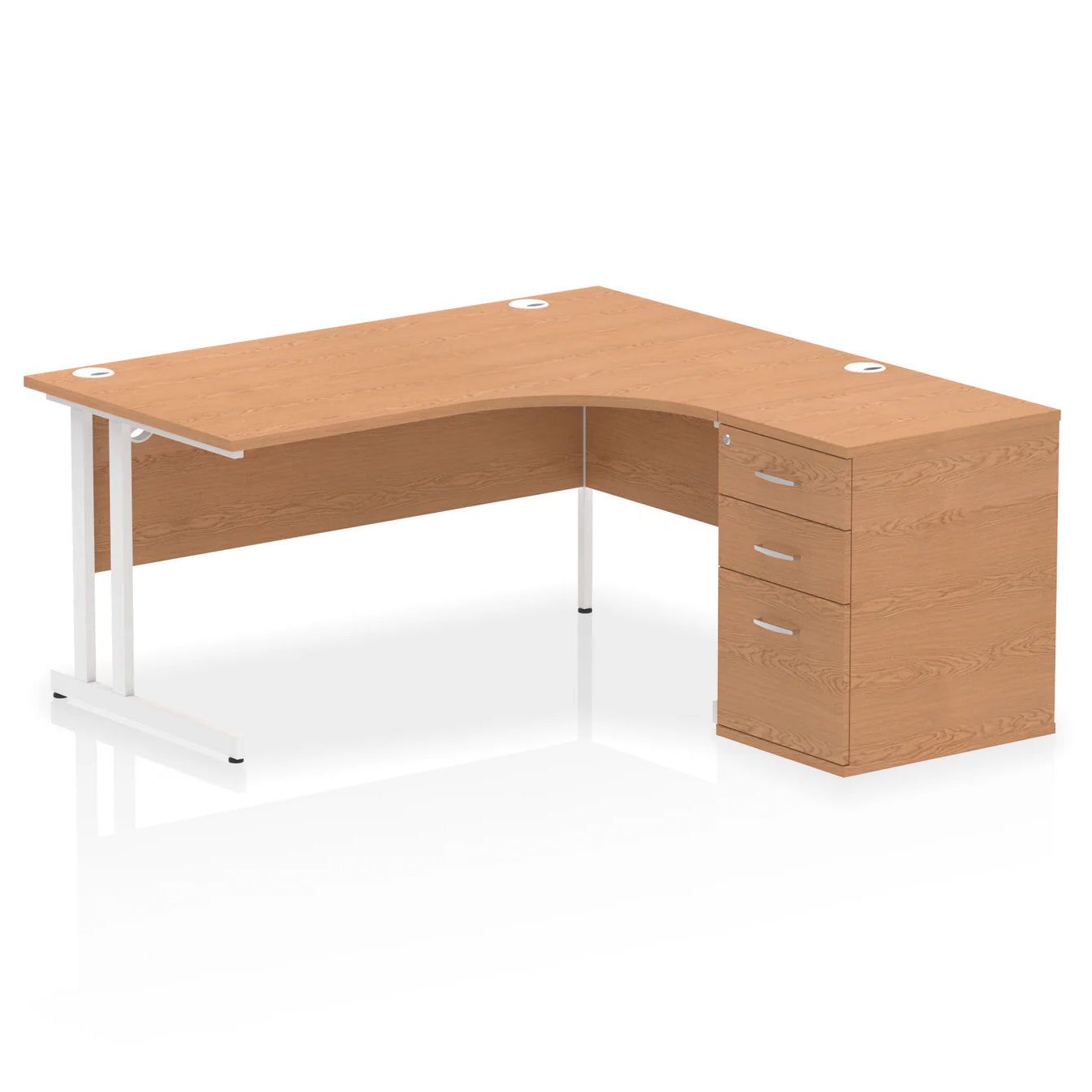 1600mm Cantilever Right Crescent Desk Workstation