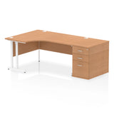 1600mm Cantilever Left Crescent Desk Workstation