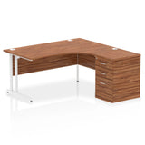1600mm Cantilever Right Crescent Desk Workstation