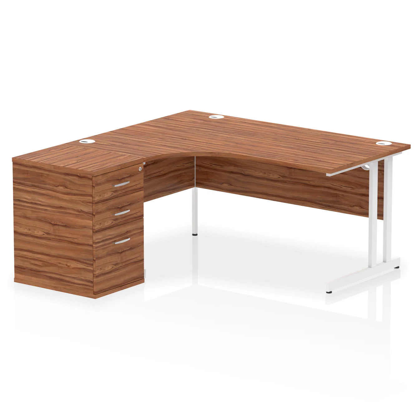 1600mm Cantilever Left Crescent Desk Workstation