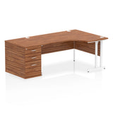 1600mm Cantilever Right Crescent Desk Workstation