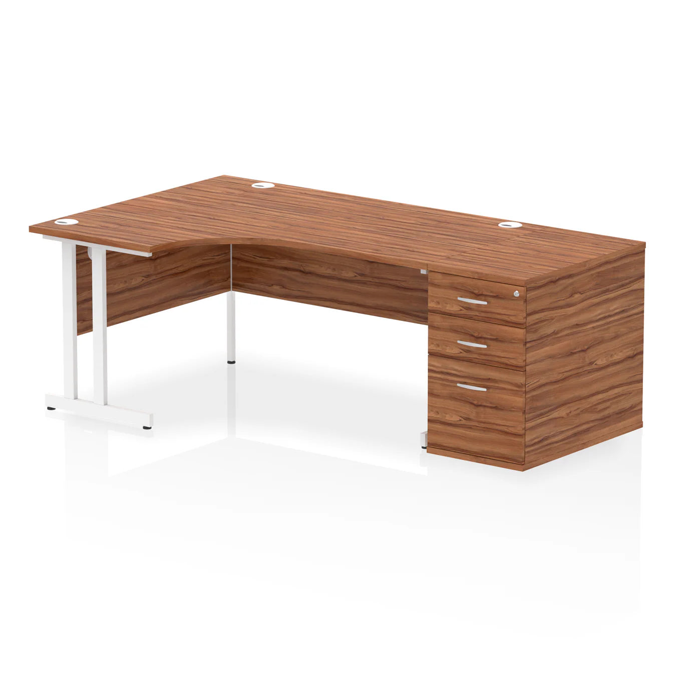 1600mm Cantilever Left Crescent Desk Workstation