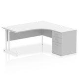 1600mm Cantilever Right Crescent Desk Workstation