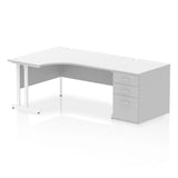 1600mm Cantilever Left Crescent Desk Workstation