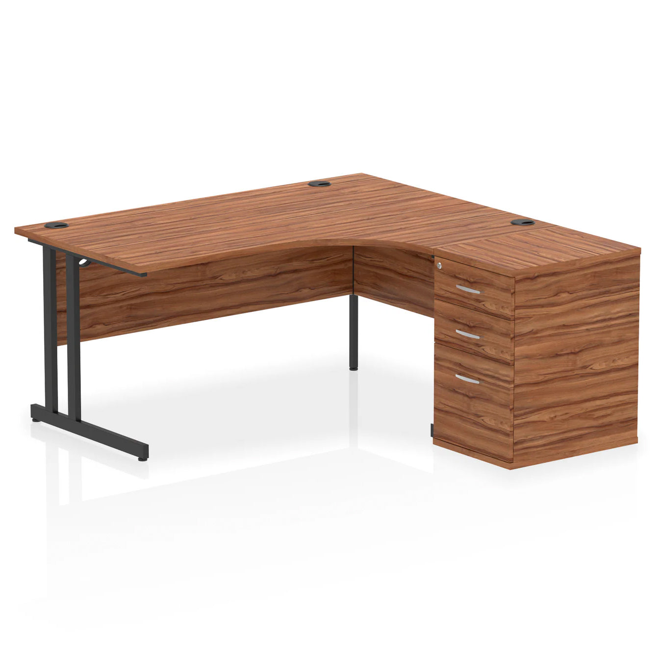1600mm Cantilever Right Crescent Desk Workstation