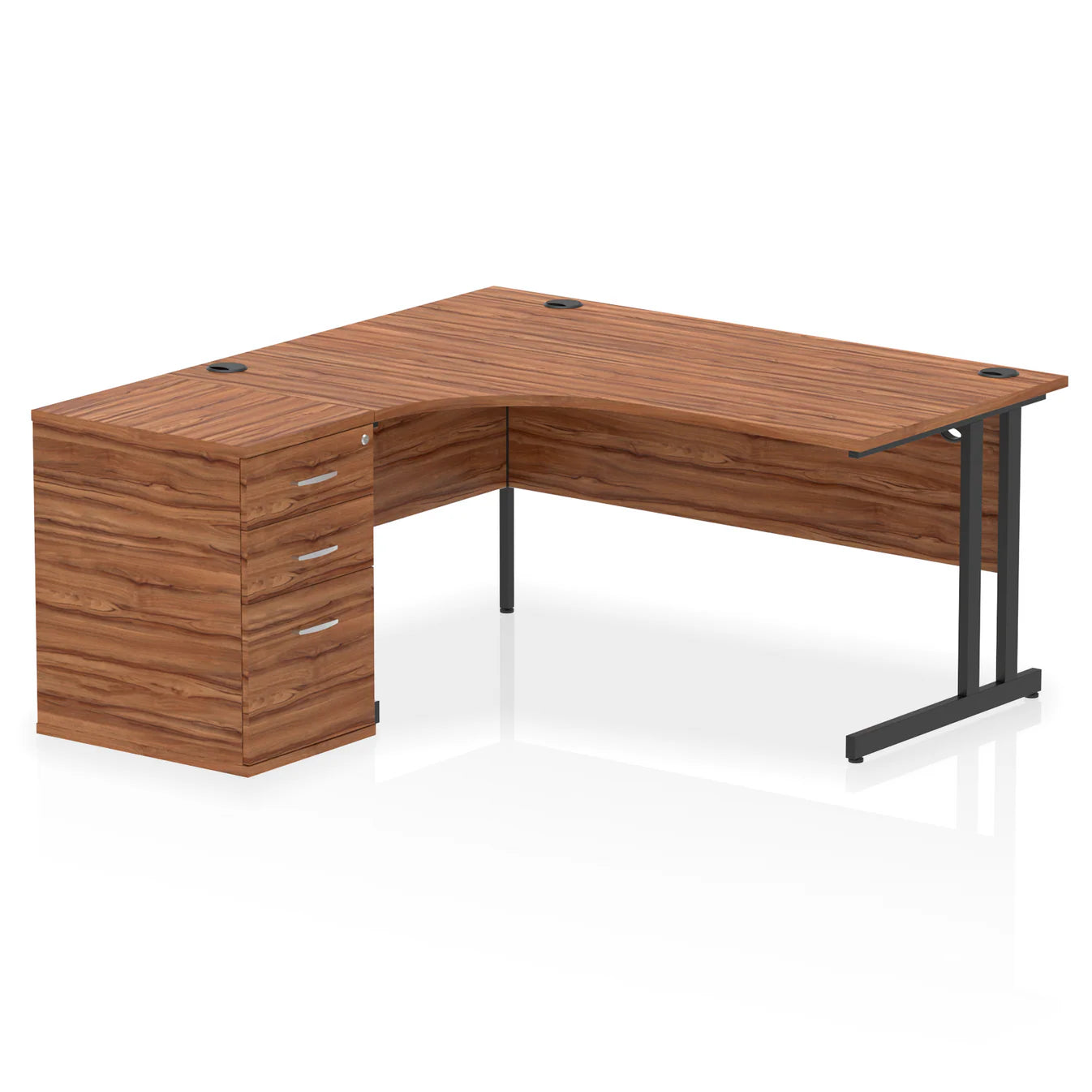 1600mm Cantilever Left Crescent Desk Workstation