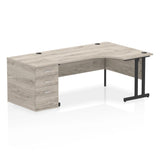 1600mm Cantilever Right Crescent Desk Workstation