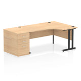 1600mm Cantilever Right Crescent Desk Workstation