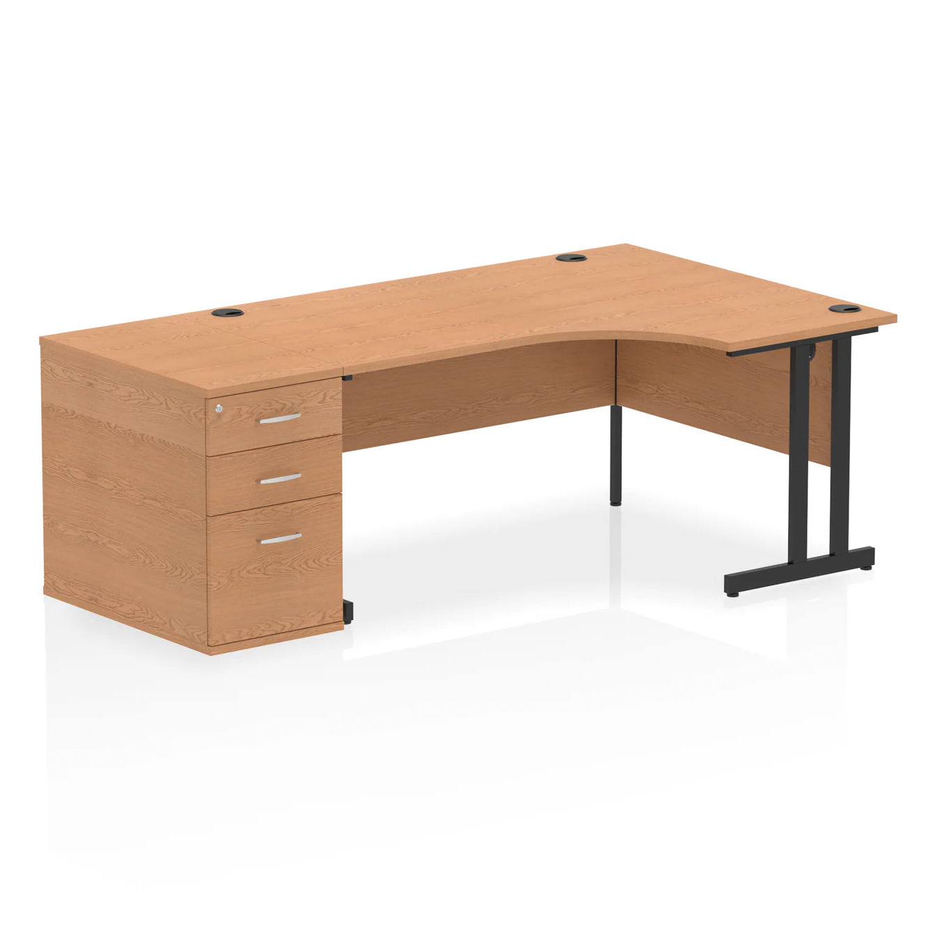 1600mm Cantilever Right Crescent Desk Workstation
