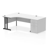 1600mm Cantilever Left Crescent Desk Workstation