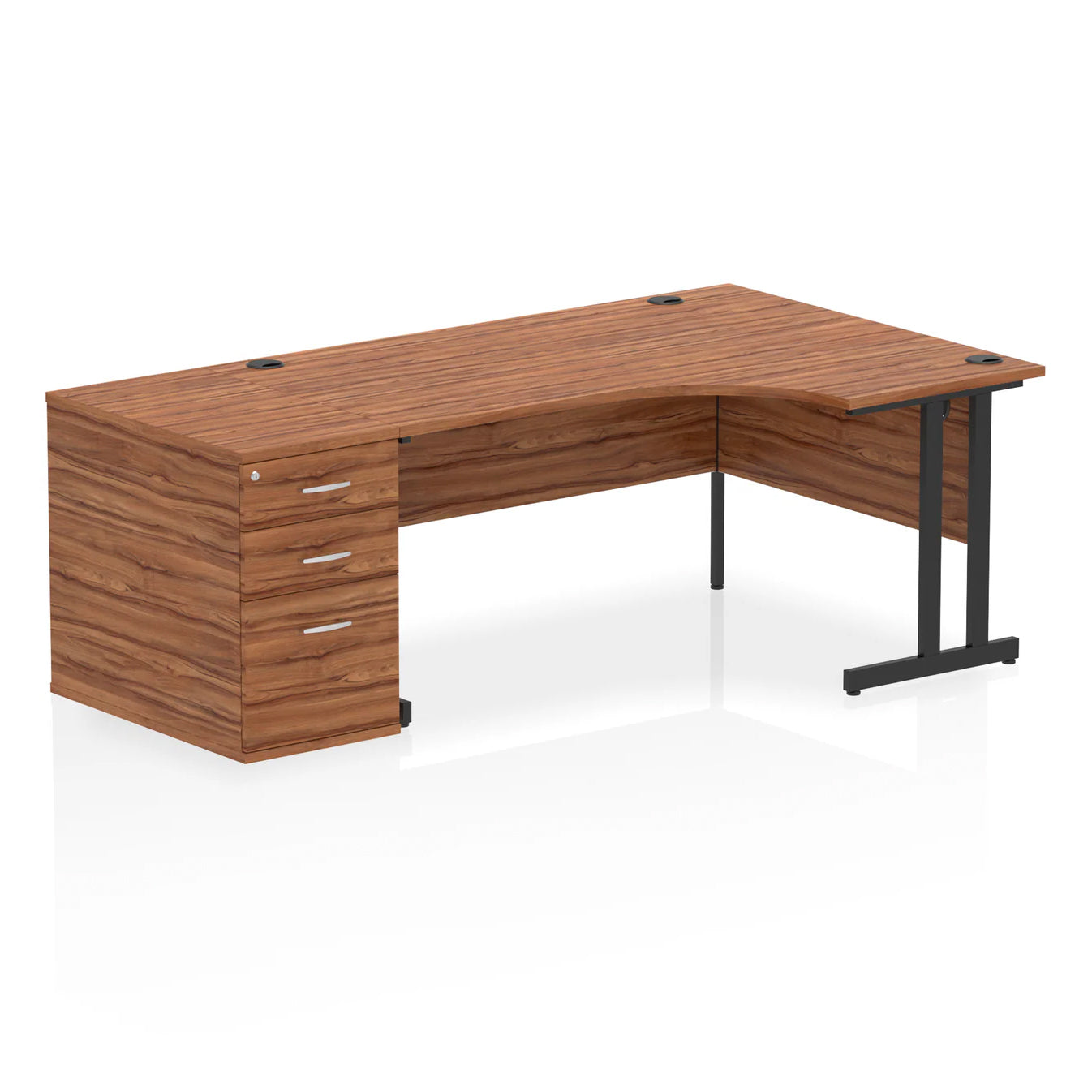 1600mm Cantilever Right Crescent Desk Workstation