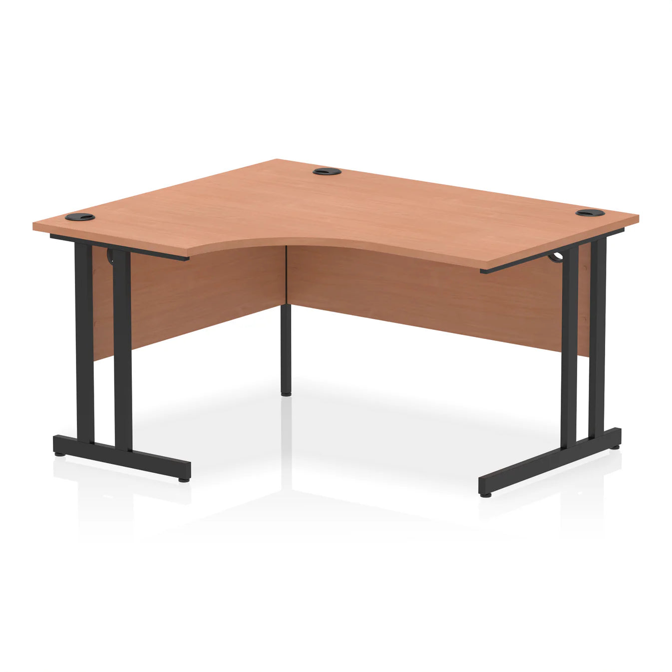 1400mm Left Crescent Desk Cantilever Leg